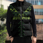 Custom New Zealand Maori Koru Koiri Motif Sleeveless Puffer Jacket - Aussie Hoodie