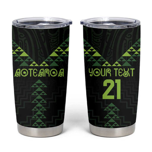Custom New Zealand Maori Koru Koiri Motif Tumbler Cup