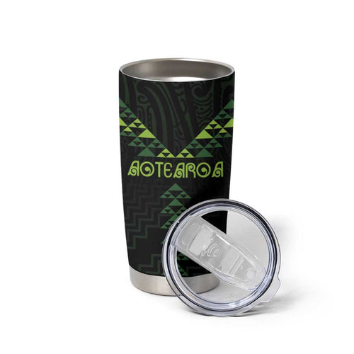 Custom New Zealand Maori Koru Koiri Motif Tumbler Cup