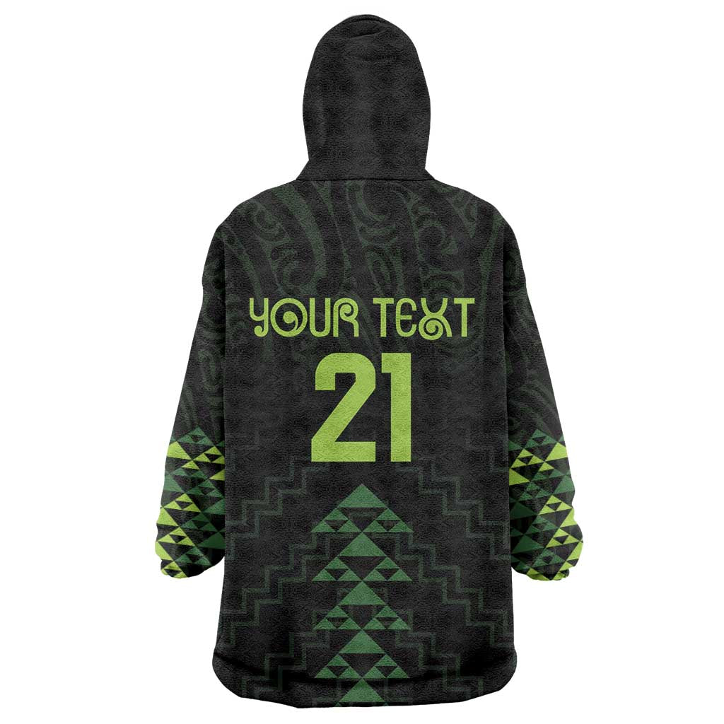 Custom New Zealand Maori Koru Koiri Motif Wearable Blanket Hoodie