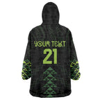 Custom New Zealand Maori Koru Koiri Motif Wearable Blanket Hoodie
