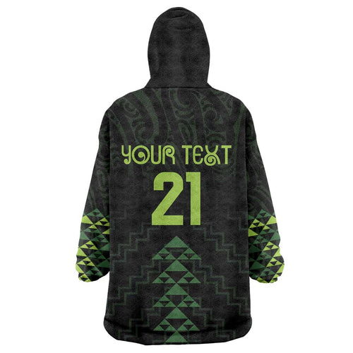 Custom New Zealand Maori Koru Koiri Motif Wearable Blanket Hoodie