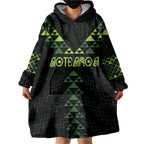 Custom New Zealand Maori Koru Koiri Motif Wearable Blanket Hoodie