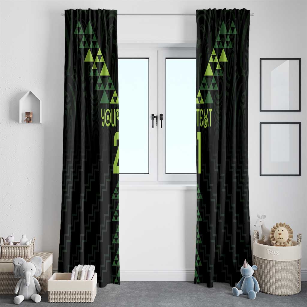Custom New Zealand Maori Koru Koiri Motif Window Curtain