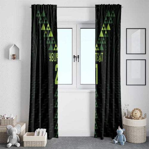 Custom New Zealand Maori Koru Koiri Motif Window Curtain