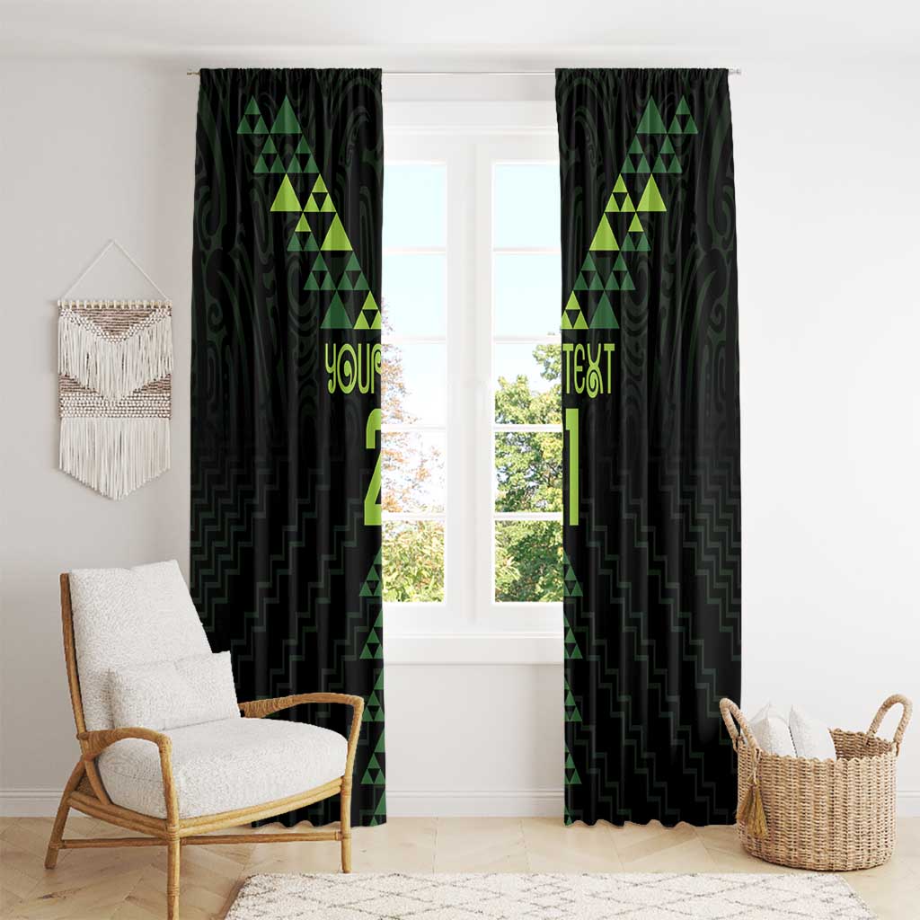 Custom New Zealand Maori Koru Koiri Motif Window Curtain
