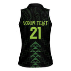 Custom New Zealand Maori Koru Koiri Motif Women Sleeveless Polo Shirt