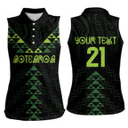 Custom New Zealand Maori Koru Koiri Motif Women Sleeveless Polo Shirt