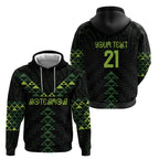 Custom New Zealand Maori Koru Koiri Motif Zip Hoodie