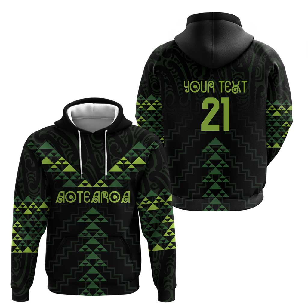 Custom New Zealand Maori Koru Koiri Motif Zip Hoodie