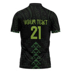Custom New Zealand Maori Koru Koiri Motif Zipper Polo Shirt - Aussie Hoodie