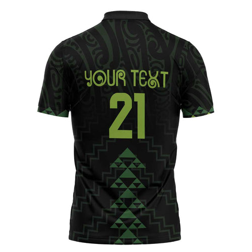 Custom New Zealand Maori Koru Koiri Motif Zipper Polo Shirt - Aussie Hoodie
