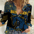 Brumbies Rugby Union Women Casual Shirt Australia indigenous Aboriginal LT9