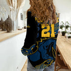 (Custom Text And Number) Brumbies Rugby Union Women Casual Shirt Australia indigenous Aboriginal LT9