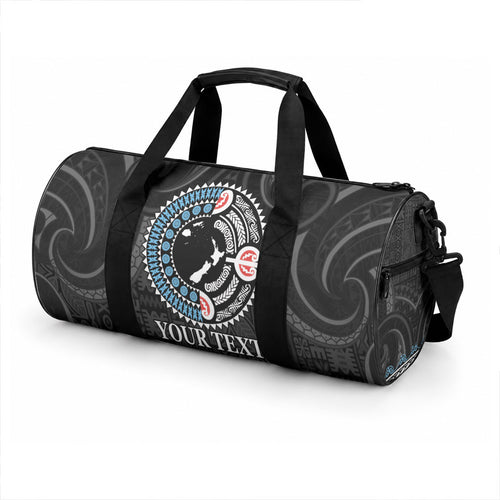 Custom Fiji and New Zealand Duffle Bag Maori Fern Mix Tapa Tribal Unique