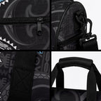 Custom Fiji and New Zealand Duffle Bag Maori Fern Mix Tapa Tribal Unique