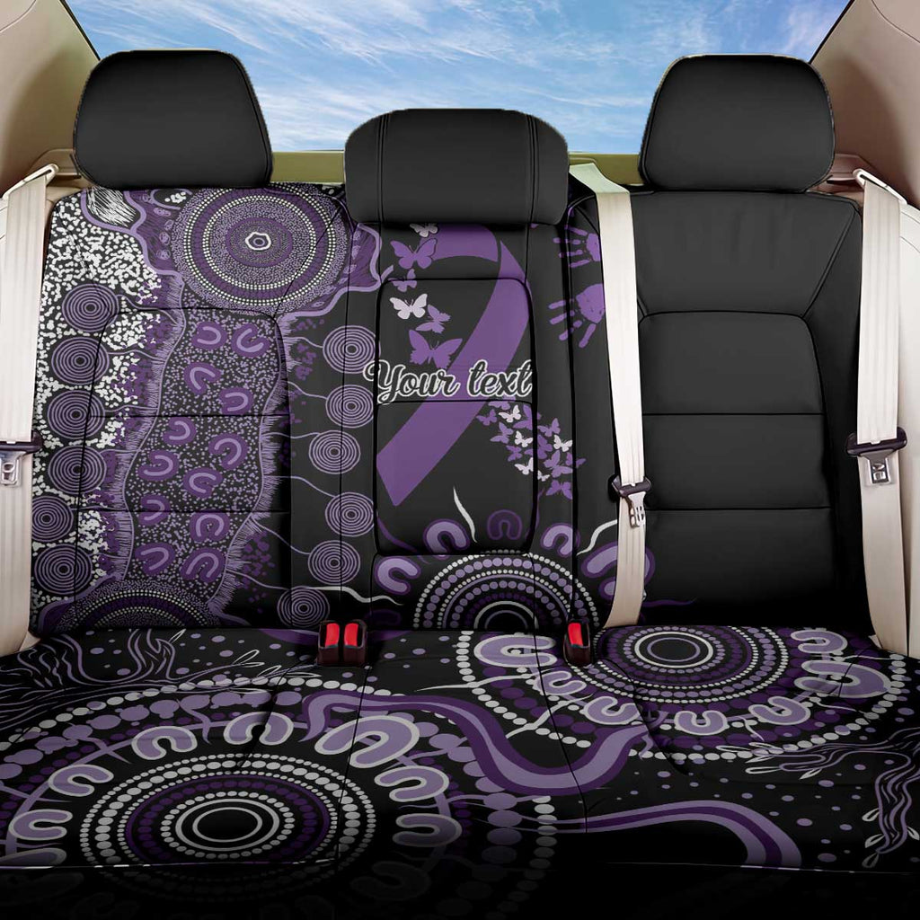 Memories Matter Alzheimers Awareness Personalised Back Car Seat Cover Aboriginal Ribbon Dot Painting