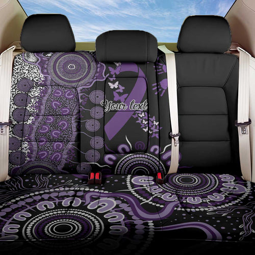Memories Matter Alzheimers Awareness Personalised Back Car Seat Cover Aboriginal Ribbon Dot Painting