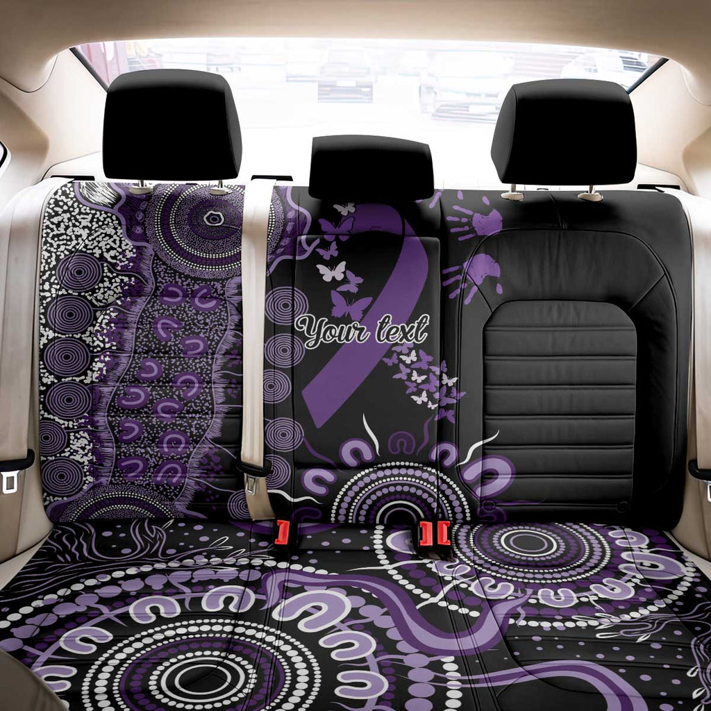 Memories Matter Alzheimers Awareness Personalised Back Car Seat Cover Aboriginal Ribbon Dot Painting