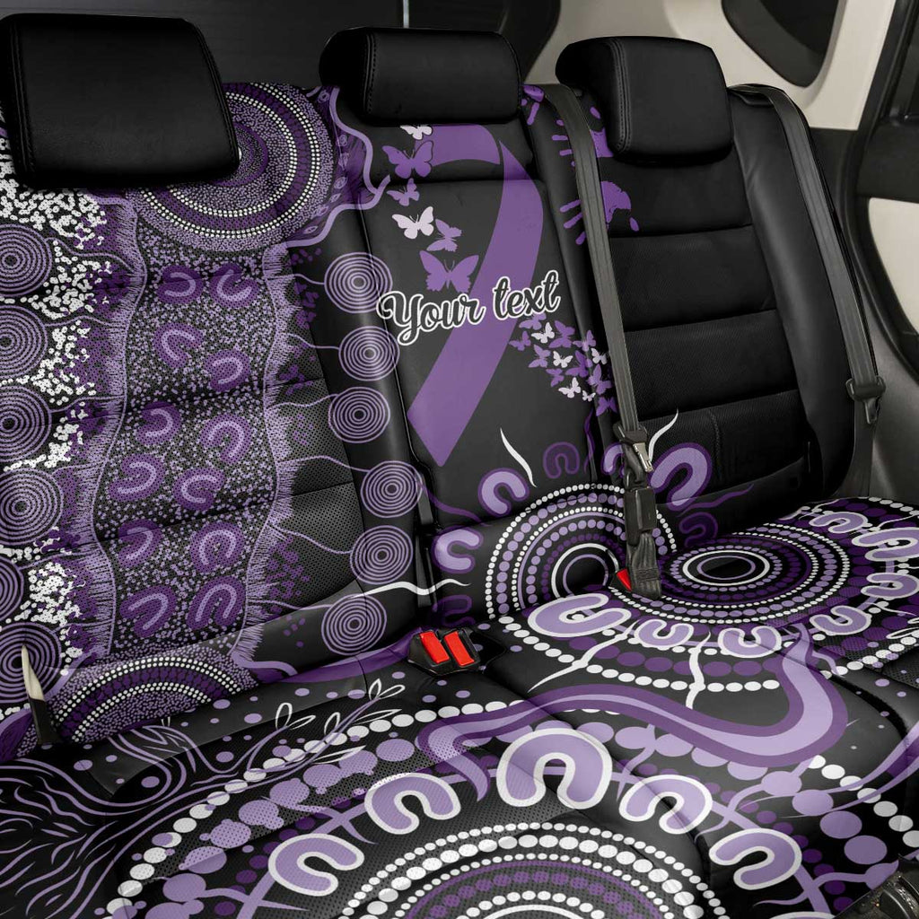 Memories Matter Alzheimers Awareness Personalised Back Car Seat Cover Aboriginal Ribbon Dot Painting
