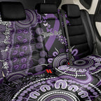 Memories Matter Alzheimers Awareness Personalised Back Car Seat Cover Aboriginal Ribbon Dot Painting