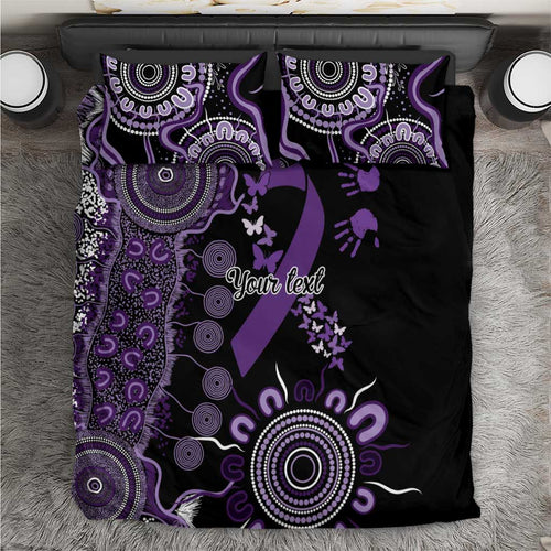 Memories Matter Alzheimers Awareness Personalised Bedding Set Aboriginal Ribbon Dot Painting