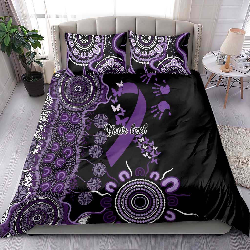 Memories Matter Alzheimers Awareness Personalised Bedding Set Aboriginal Ribbon Dot Painting