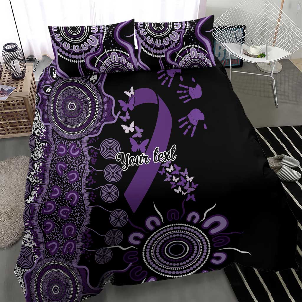 Memories Matter Alzheimers Awareness Personalised Bedding Set Aboriginal Ribbon Dot Painting