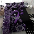 Memories Matter Alzheimers Awareness Personalised Bedding Set Aboriginal Ribbon Dot Painting