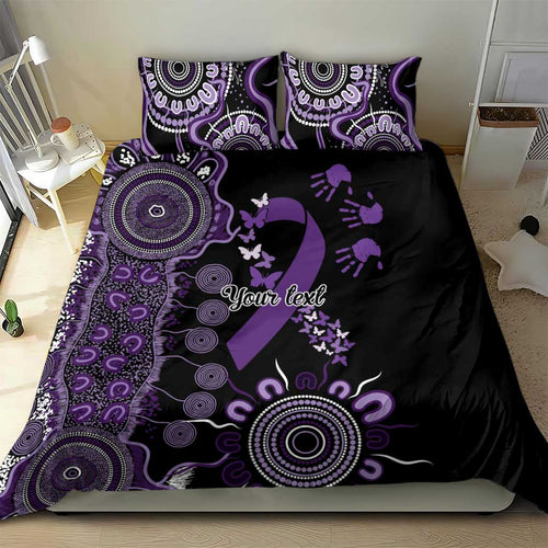 Memories Matter Alzheimers Awareness Personalised Bedding Set Aboriginal Ribbon Dot Painting