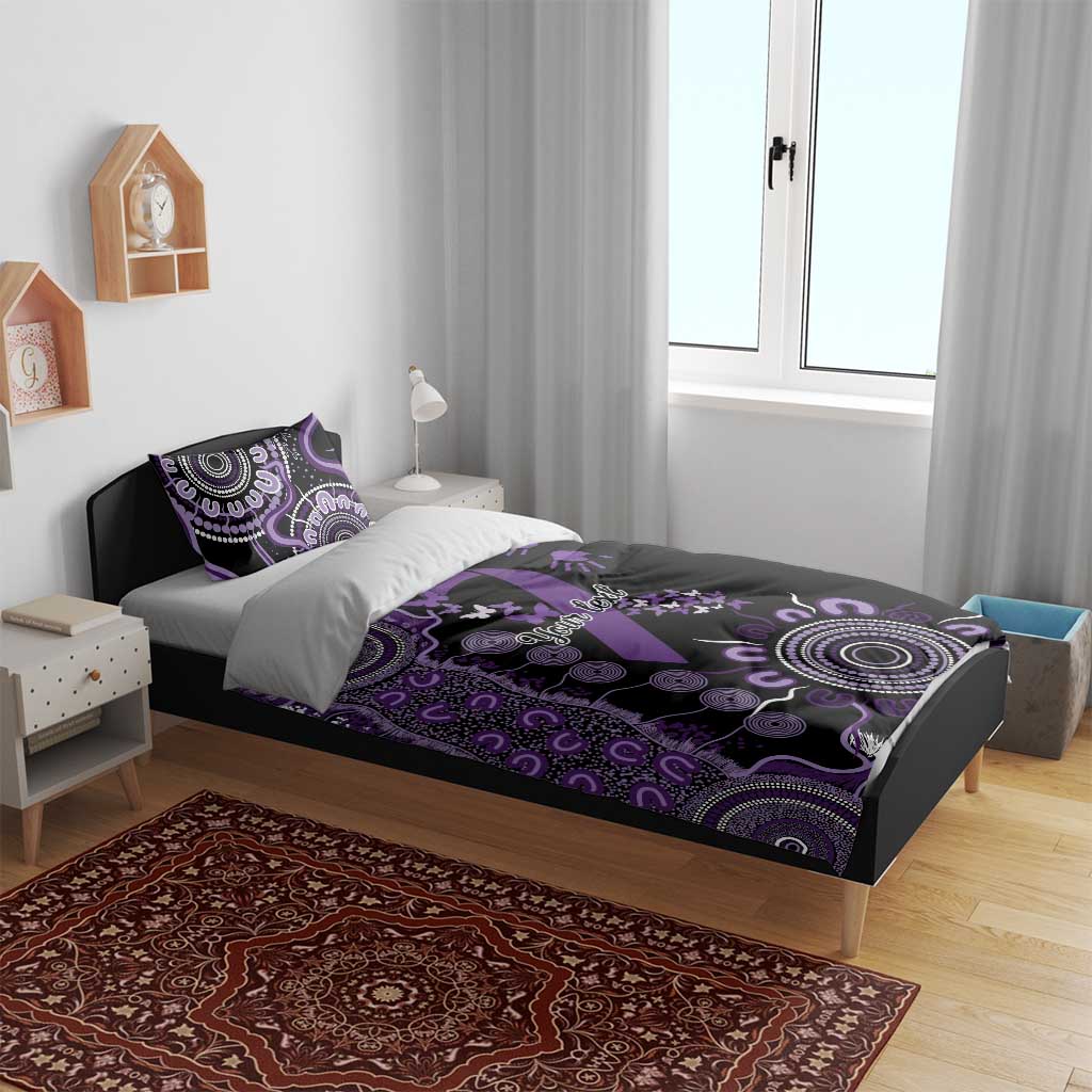 Memories Matter Alzheimers Awareness Personalised Bedding Set Aboriginal Ribbon Dot Painting