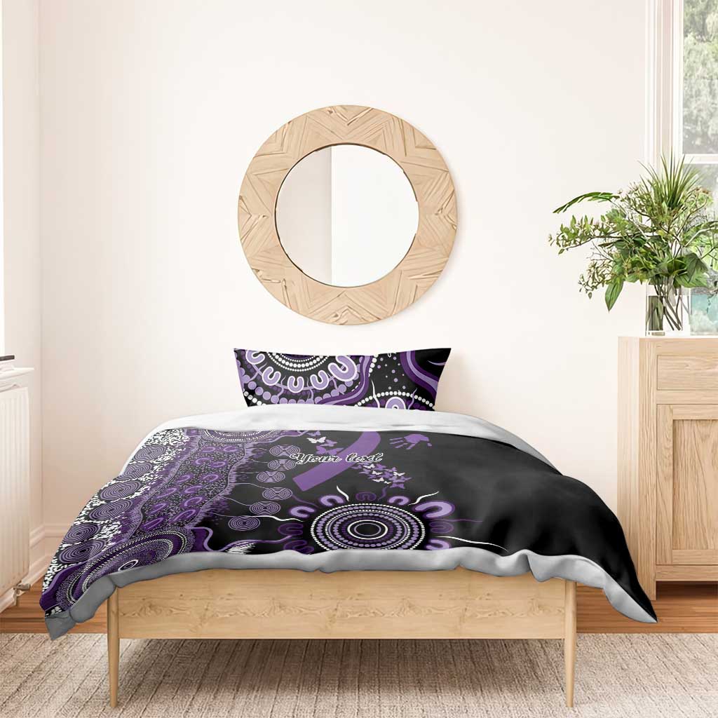 Memories Matter Alzheimers Awareness Personalised Bedding Set Aboriginal Ribbon Dot Painting