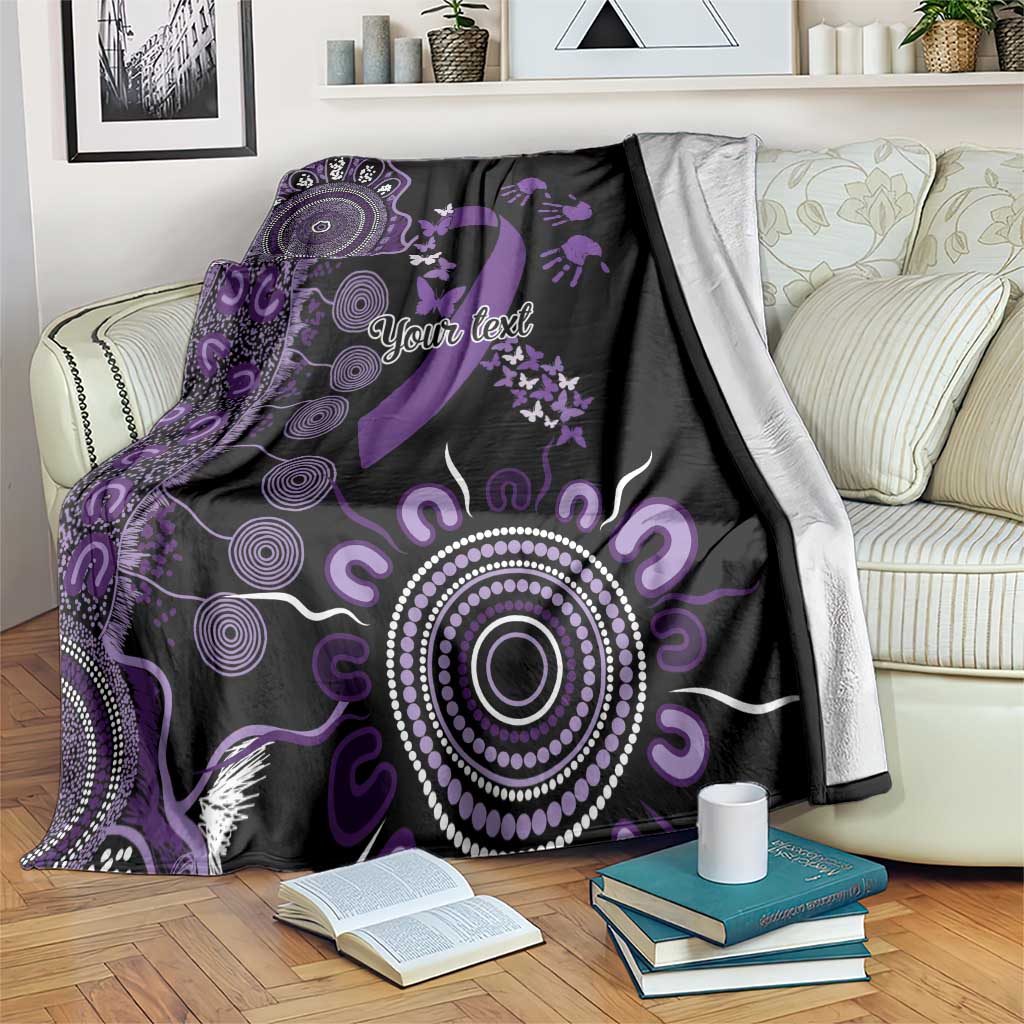 Memories Matter Alzheimers Awareness Personalised Blanket Aboriginal Ribbon Dot Painting