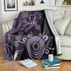 Memories Matter Alzheimers Awareness Personalised Blanket Aboriginal Ribbon Dot Painting