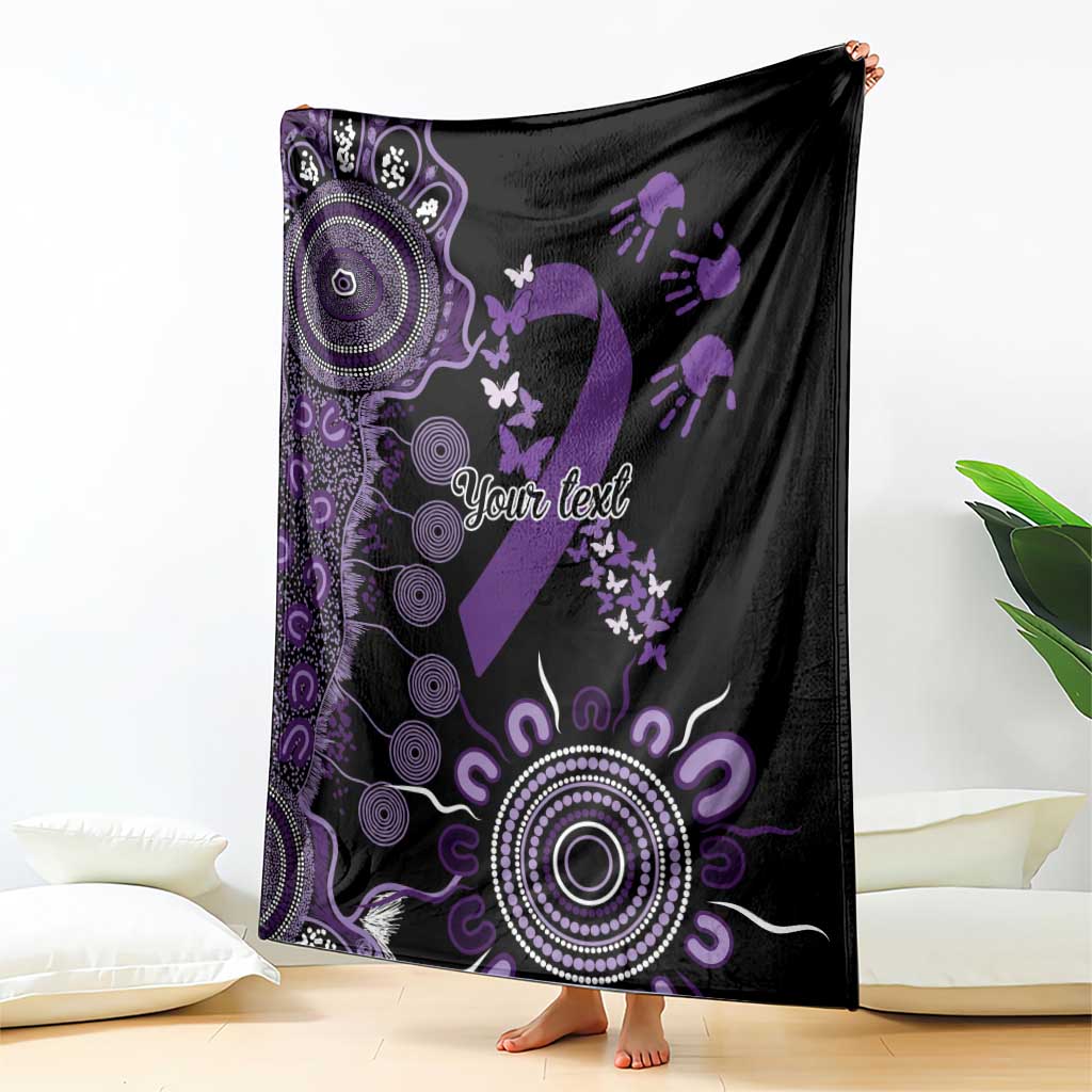 Memories Matter Alzheimers Awareness Personalised Blanket Aboriginal Ribbon Dot Painting
