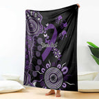 Memories Matter Alzheimers Awareness Personalised Blanket Aboriginal Ribbon Dot Painting