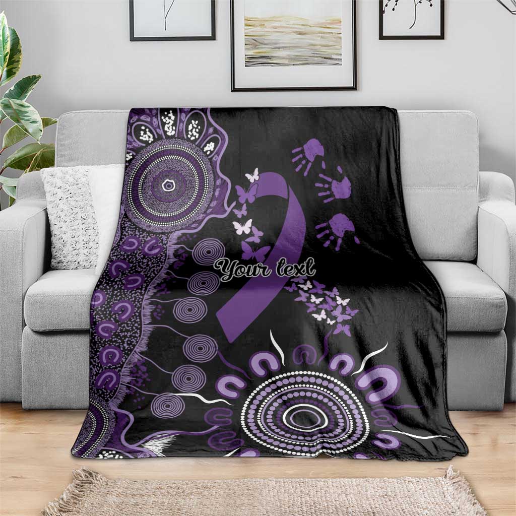 Memories Matter Alzheimers Awareness Personalised Blanket Aboriginal Ribbon Dot Painting