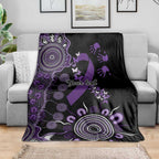 Memories Matter Alzheimers Awareness Personalised Blanket Aboriginal Ribbon Dot Painting