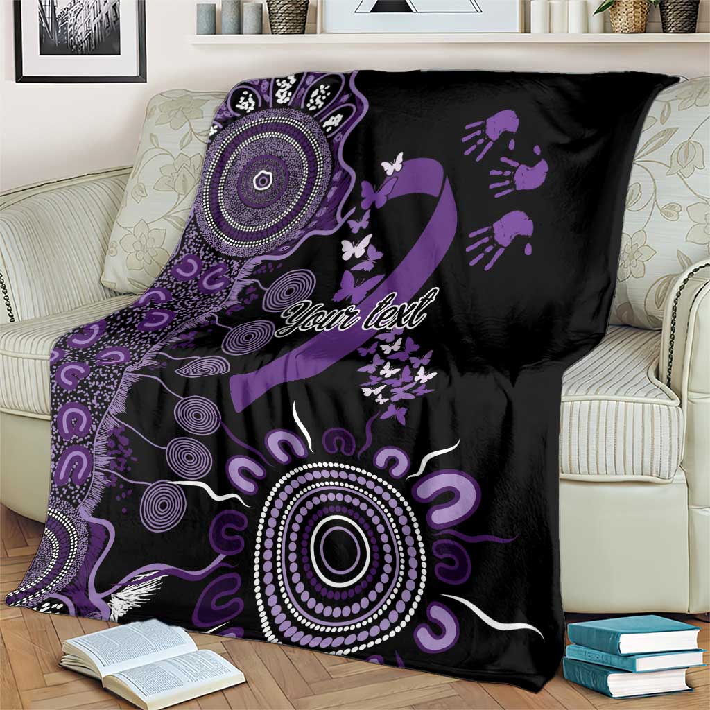 Memories Matter Alzheimers Awareness Personalised Blanket Aboriginal Ribbon Dot Painting