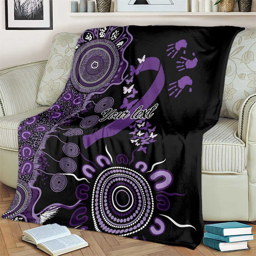 Memories Matter Alzheimers Awareness Personalised Blanket Aboriginal Ribbon Dot Painting