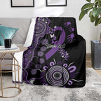 Memories Matter Alzheimers Awareness Personalised Blanket Aboriginal Ribbon Dot Painting