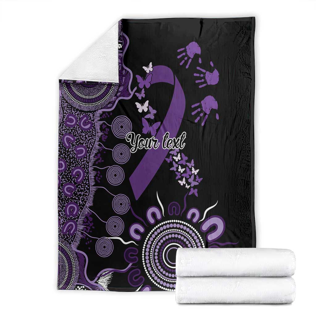 Memories Matter Alzheimers Awareness Personalised Blanket Aboriginal Ribbon Dot Painting