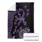 Memories Matter Alzheimers Awareness Personalised Blanket Aboriginal Ribbon Dot Painting