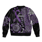 Memories Matter Alzheimers Awareness Personalised Bomber Jacket Aboriginal Ribbon Dot Painting