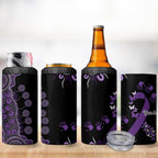 Memories Matter Alzheimers Awareness Personalised 4 in 1 Can Cooler Tumbler Aboriginal Ribbon Dot Painting