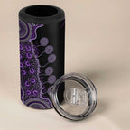 Memories Matter Alzheimers Awareness Personalised 4 in 1 Can Cooler Tumbler Aboriginal Ribbon Dot Painting