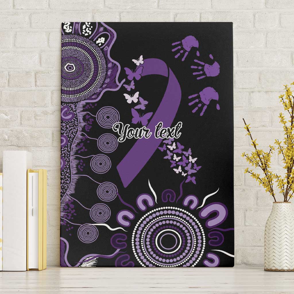 Memories Matter Alzheimers Awareness Personalised Canvas Wall Art Aboriginal Ribbon Dot Painting
