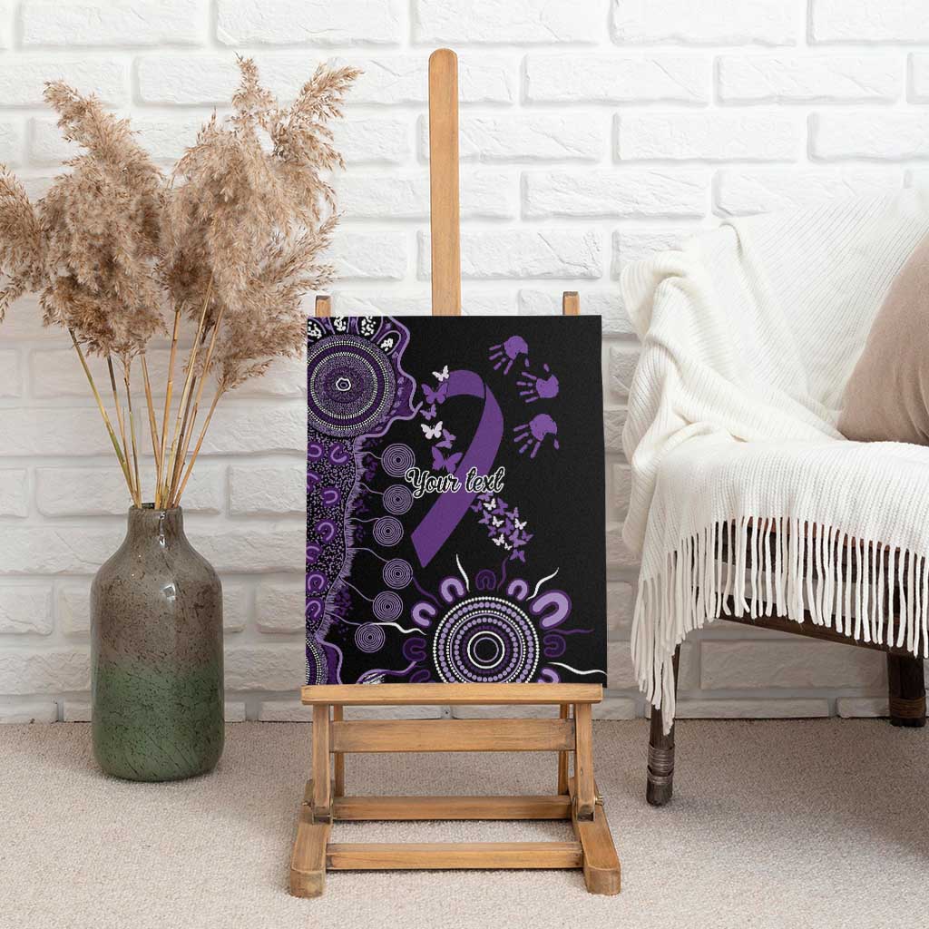 Memories Matter Alzheimers Awareness Personalised Canvas Wall Art Aboriginal Ribbon Dot Painting