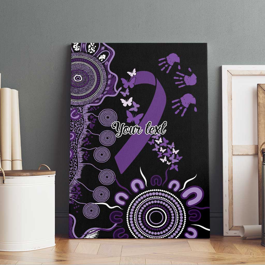 Memories Matter Alzheimers Awareness Personalised Canvas Wall Art Aboriginal Ribbon Dot Painting