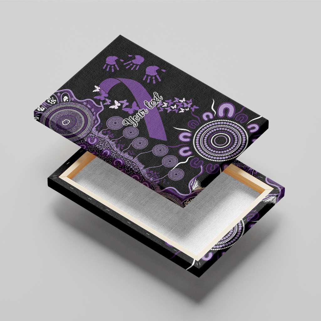 Memories Matter Alzheimers Awareness Personalised Canvas Wall Art Aboriginal Ribbon Dot Painting